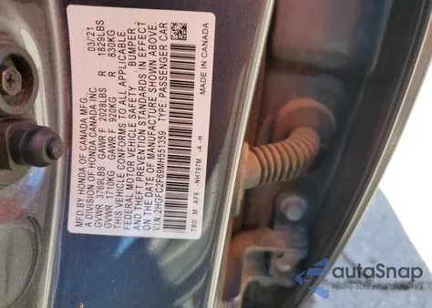 2021 Honda Civic Lx from USA, damaged, VIN 2HGFC2F69MH551359